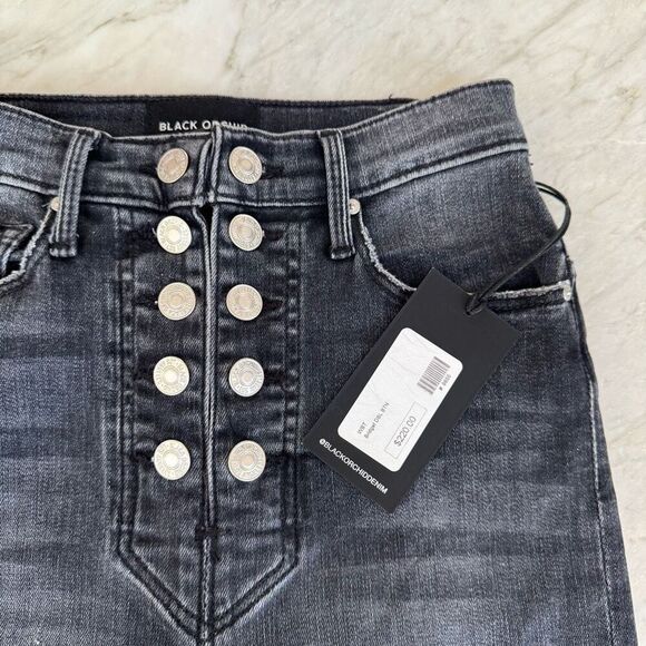 Black Orchard Los Angeles BRIDGET DOUBLE BUTTON SKINNY - DYNAMITE jeans 25 NWT - Picture 5 of 12